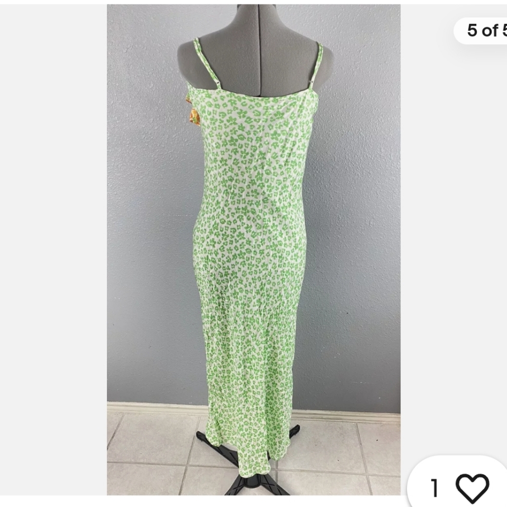 Rixo Green Animal Print Dress Brand New With Tags - Picture 10 of 10